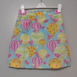 Lilly Pulitzer Hot Air Ballon Skirt Size 4 Vintage